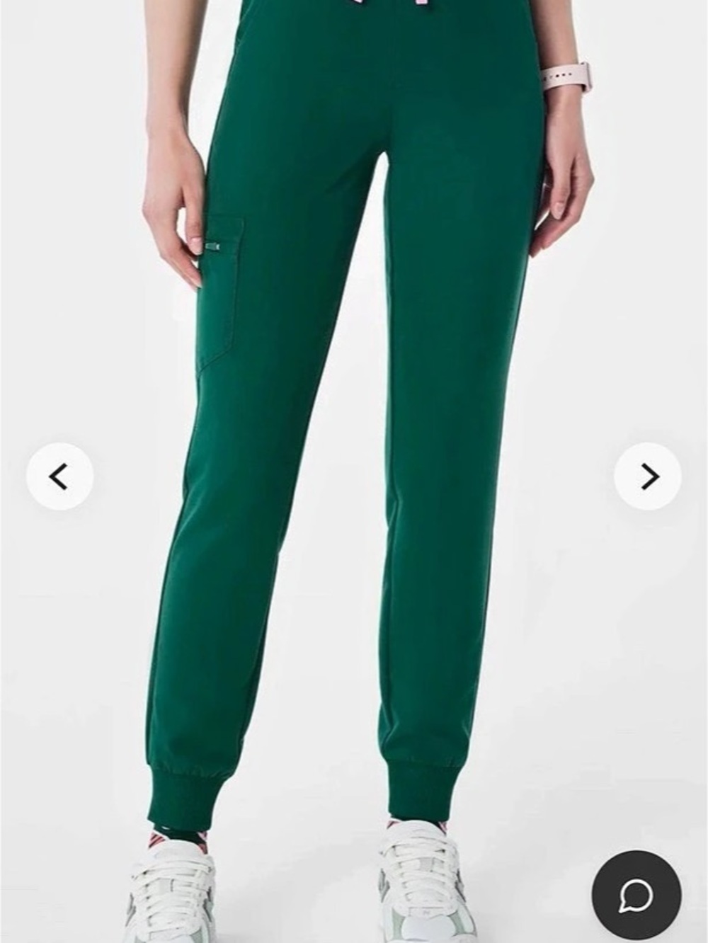 FIGS Zamora Jogger Scrub Pant Green & Pink Small